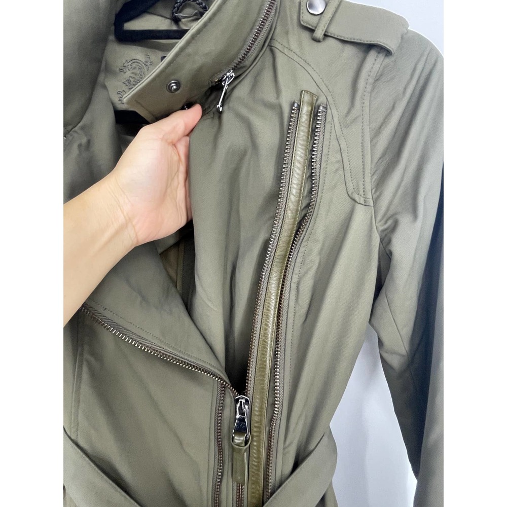Mackage Olive Green Trench Coat - Picture 6 of 8